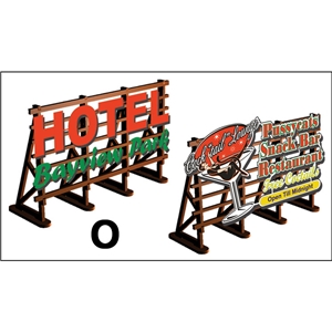 Proses - PLS-032 O Scale 2 X Billboards No: 3 Pussycats + Hotel Bayview - 1:43 Scale