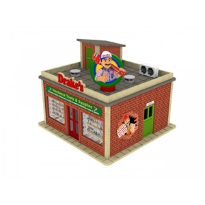 Proses - PLS-042 O Scale Hardware Shop w/Rotating Banner and Window Lights - 1:43 Scale