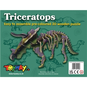 Toyway - TWW4105 Triceratops 3D Wooden Puzzle