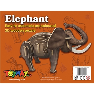 Toyway - TWW4205 Elephant 3D Wooden Puzzle
