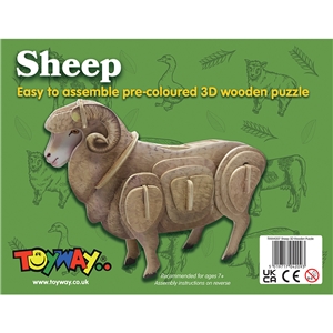 Toyway - TWW4207 Sheep 3D Wooden Puzzle