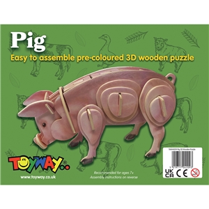 Toyway - TWW4209 Pig 3D Wooden Puzzle