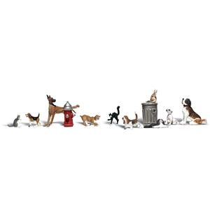 Woodland Scenics - WA1841 HO Dogs & Cats - 1:87 Scale