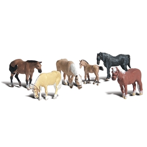 Woodland Scenics - WA1862 HO Farm Horses - 1:87 Scale