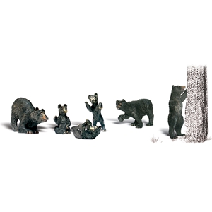 Woodland Scenics - WA1885 HO Black Bears - 1:87 Scale