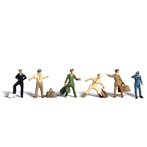 Woodland Scenics - WA1892 HO Uniformed Travelers - 1:87 Scale