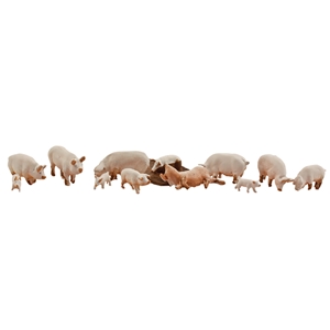 Woodland Scenics - WA1957 HO Yorkshire Pigs - 1:87 Scale
