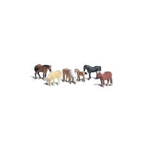 Woodland Scenics - WA2141 N Farm Horses - 1:160 Scale