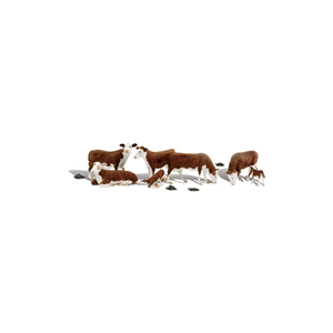 Woodland Scenics - WA2144 N Hereford Cows - 1:160 Scale