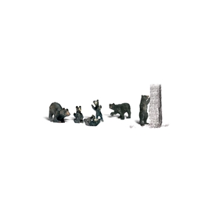 Woodland Scenics - WA2186 N Black Bears - 1:160 Scale