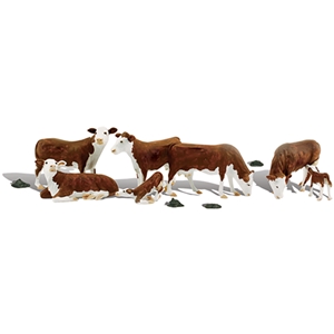 Woodland Scenics - WA2767 O Hereford Cows - 1:48 Scale