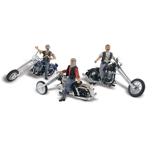 Woodland Scenics - WAS5554 HO Bad Boy Bikers - 1:87 Scale