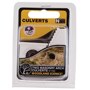Woodland Scenics - WC1163 N Masonry Arch Culvert (x2) - 1:160 Scale