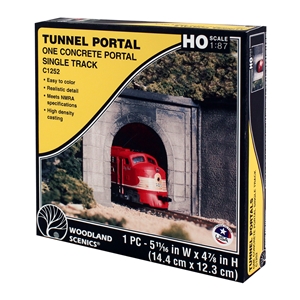 Woodland Scenics - WC1252 HO Concrete Single Tunnel Portal - 1:87 Scale
