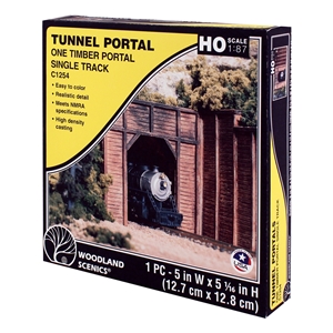 Woodland Scenics - WC1254 HO Timber Single Tunnel Portal - 1:87 Scale