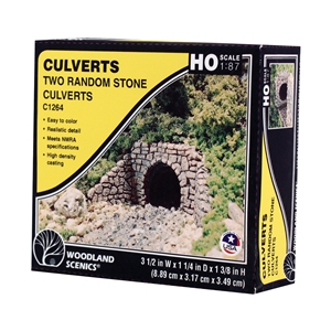 Woodland Scenics - WC1264 HO Random Stone Culvert (x2) - 1:87 Scale