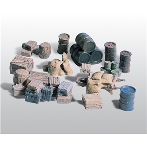 Woodland Scenics - WD203 Crates-Barrels-Sacks - 1:87 Scale
