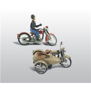 Woodland Scenics - WD228 Motorcycles & Sidecar - 1:87 Scale