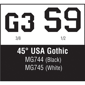 Woodland Scenics MG742 Letters Transfer - 45° USA Gothic Yellow Dt For Model Railroad