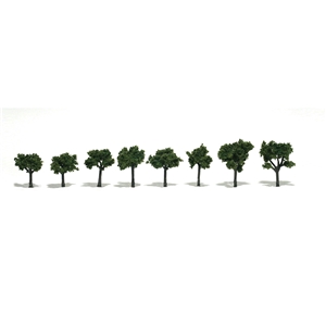 Woodland Scenics - WTR1501 ?"-1?" Ready Made Medium Green (8/Pk)