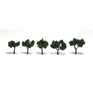 Woodland Scenics - WTR1502 1?"-2" Ready Made Medium Green (5/Pk)