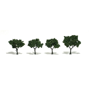Woodland Scenics - WTR1504 2"-3" Ready Made Medium Green (4/Pk)