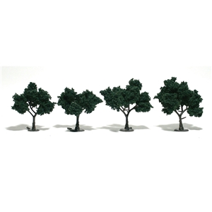 Woodland Scenics - WTR1505 2"-3" Ready Made Dark Green (4/Pk)