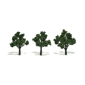 Woodland Scenics - WTR1507 3"-4" Ready Made Medium Green (3/Pk)