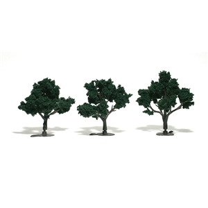 Woodland Scenics - WTR1508 3"-4" Ready Made Dark Green (3/Pk)