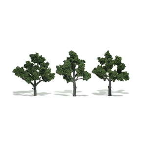 Woodland Scenics - WTR1510 4"-5" Ready Made Medium Green (3/Pk)