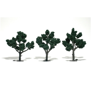 Woodland Scenics - WTR1511 4"-5" Ready Made Dark Green (3/Pk)