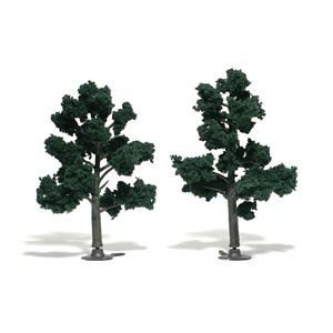 Woodland Scenics - WTR1514 5"-6" Ready Made Dark Green (2/Pk)