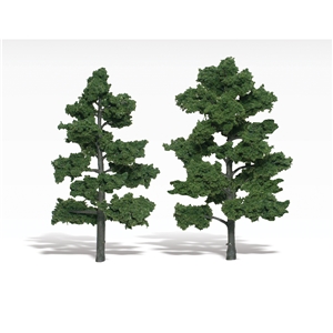 Woodland Scenics - WTR1516 6"-7" Ready Made Medium Green (2/Pk)