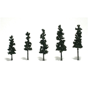 Woodland Scenics - WTR1560 2?"-4" Ready Made Pine (5/Pk)