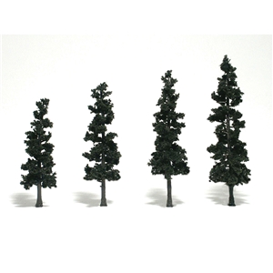 Woodland Scenics - WTR1561 4"-6" Ready Made Pine (4/Pk)