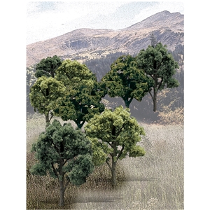 Woodland Scenics - WTR1572 3"-5" Ready Made Mixed Green Deciduous Value Pack (14/Pk)
