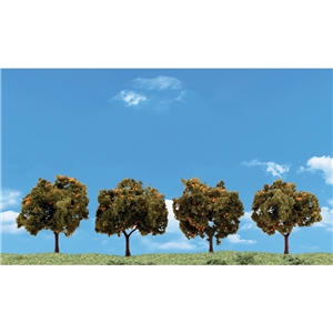 Woodland Scenics - WTR3592 2"-3" Classic Orange Trees (4/Pk)
