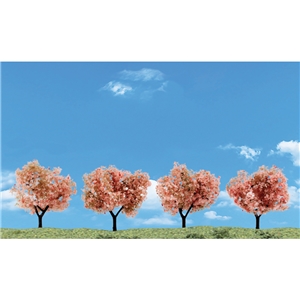 Woodland Scenics - WTR3593 2"-3" Classic Flowering Trees (4/Pk)