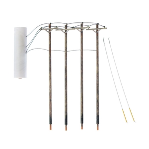 Woodland Scenics - WUS2280 O Wired Poles Single Crossbar - 1:48 Scale
