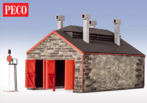 PECO LK-219 OO/HO/OO-9 Two Road Engine Shed Lasercut Kit OO Gauge