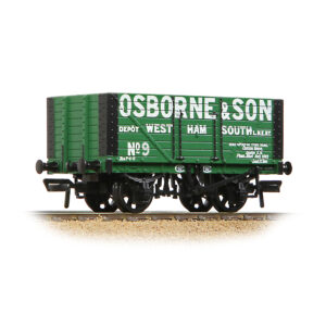 Bachmann 37-156A 8 Plank Fixed End Wagon 'Osborne & Son' Green - OO Gauge