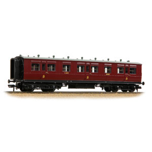 Bachmann 39-873 LNWR 50ft Arc Roof Third Corridor LMS Crimson Lake - OO Gauge