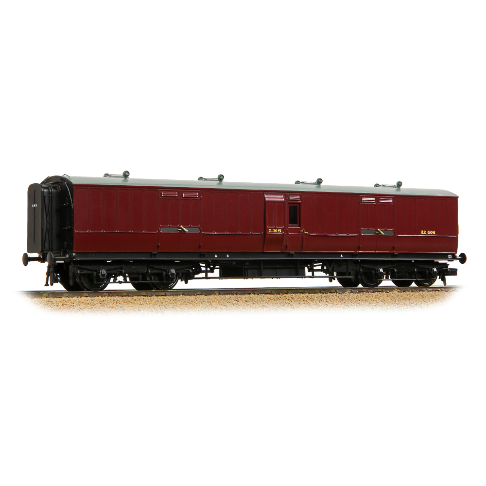 Bachmann 39-893 LNWR 50ft Arc Roof Full Brake LMS Crimson Lake - OO Gauge - Image 2