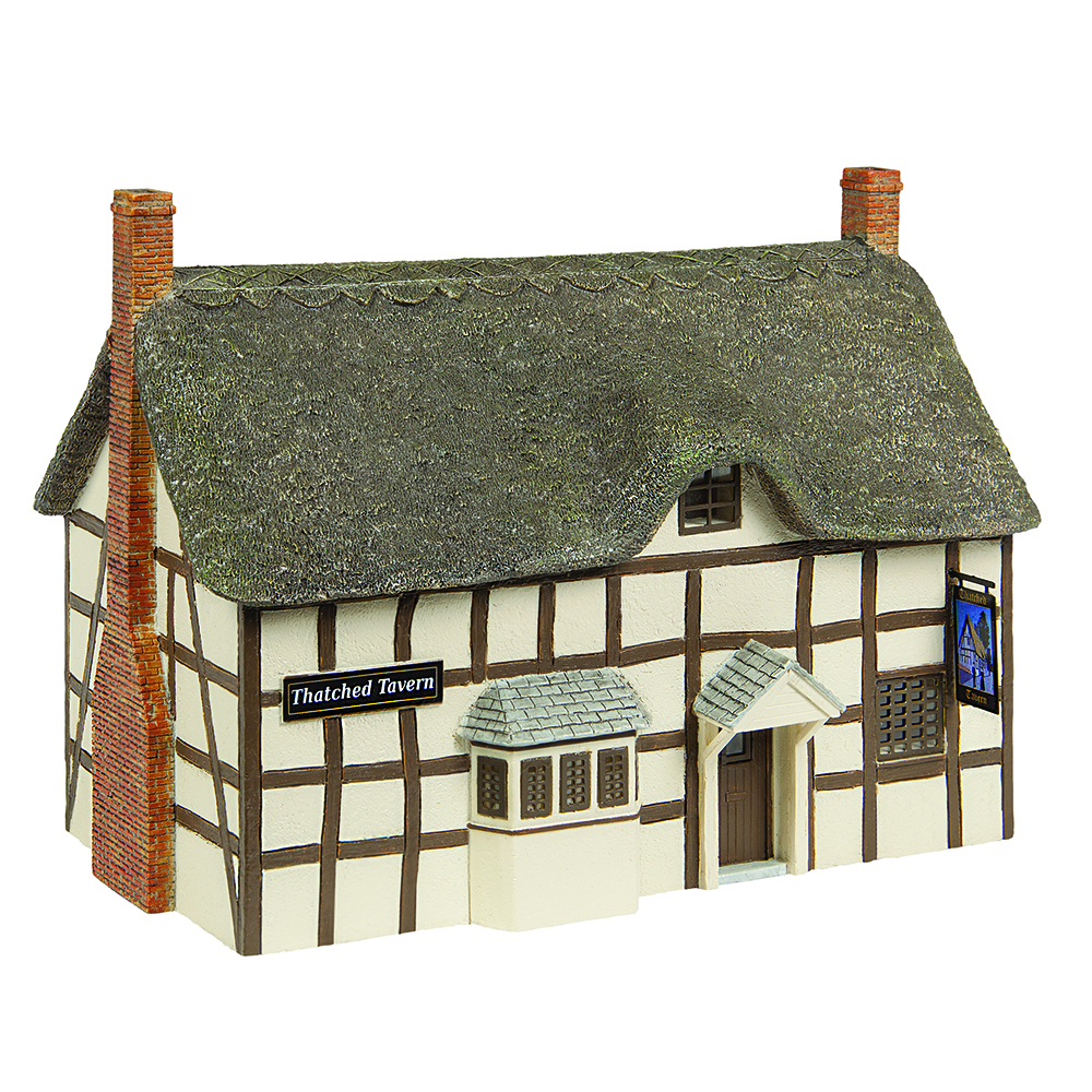 Scenecraft 44-1002C Thatched Tavern Brown & Cream - 1:76 Scale