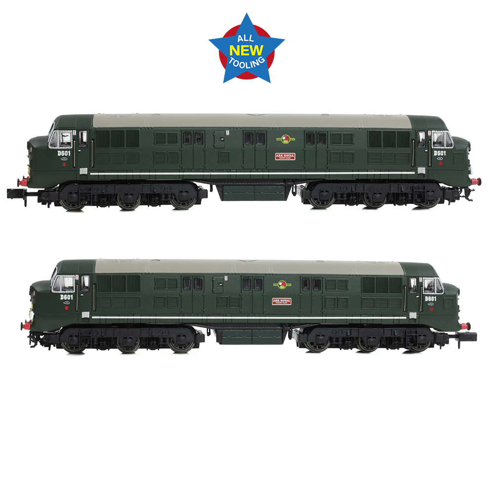 EFE Rail E84526 Class 41 'Warship' Disc Headcode D601 'Ark Royal' BR Green (SYP) - N Gauge