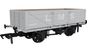 Rapido 950006 LNWR D84 4-Plank Open - No.244157 LMS Grey (pre-1936) - OO Gauge