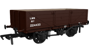Rapido 950007 LNWR D84 4-Plank Open - No.224433 LMS Bauxite (post-1936) - OO Gauge