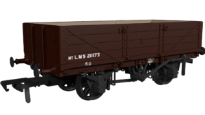 Rapido 950008 LNWR D84 4-Plank Open - No.211173 LMS Bauxite (post-1936) - OO Gauge