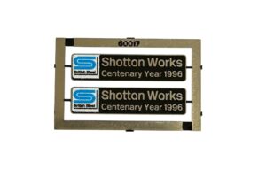 60017 Shotton Works Centenary Year 1996 nameplate - OO Gauge