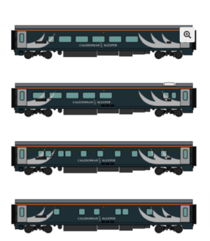 Revolution Trains RT-CS-LS-Mk5-pack3 CALEDONIAN SLEEPER MARK 5 LOWLAND PACK 3, N Gauge
